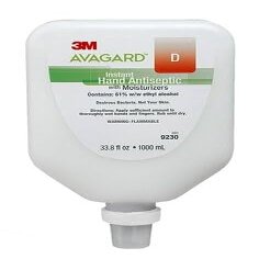 3M Avagard D Instant Hand Antiseptic with Moisturizers, Case of 5L (1000mL/ea) - 9230