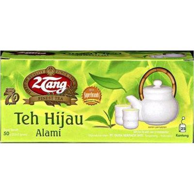 2tang (2 Tang) Teh Hijau Green Tea 25-ct, 50 Gram
