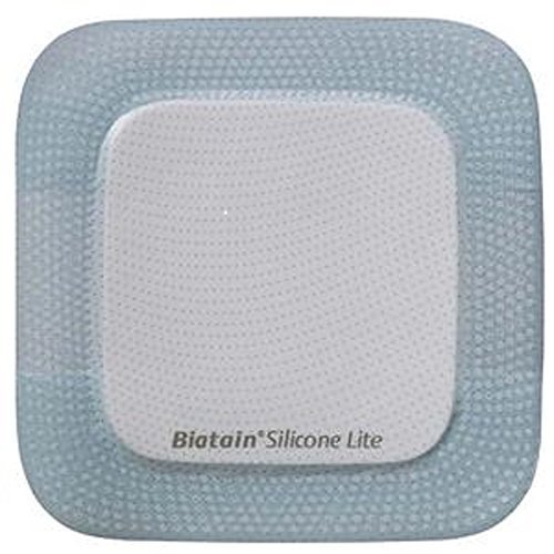 Coloplast Biatain Silicone Lite Foam Dressing, 3" X 3" with 1.38" X 1.38" Pad- Box of 10