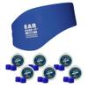Earvolution Ear Band-It Ultra Swimming Headband & Floating Putty Buddies Silicone Ear Plugs Bundle, Doctor-Invented Waterproof System for Ear Tubes & Swimmer's Ear Prevention - Blue - Small view 1