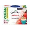 QuikTea Instant Unsweetened Vegan Masala Chai Tea Latte  10 Count, classic latte with authentic chai spices, low Caffeine, no artificial colors, flavors, preservatives  Just Add Hot Water view 1