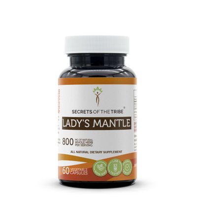 Secrets of the Tribe Lady's Mantle 60 Capsules, 800 mg, Lady's Mantle (Alchemilla vulgaris) Dried Herb (60 Capsules)