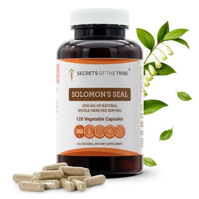Secrets of the Tribe Solomon's Seal 120 Capsules, 1000 mg, Wildcrafted Solomon's Seal (Polygonatum odoratum) Dried Rhizome (120 Capsules)