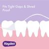 Hayden Expanding Dental Floss. Expands To Clean Between Tight Teeth. 6 Pack Value. Fresh Feeling Polar Mint Woven Floss. Anti Tartar Actives for Gentle Care. 180 Yards. Expandable Clean. PFA Free. view 4