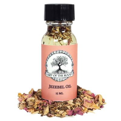 Jezebel Oil by Art of the Root | Handmade with Herbs & Essential Oils | Conjure, Wiccan, Pagan, & Magick | Attraction, Love, Wealthy Men, Business Success