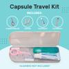 Capsule Dental - Dental Retainer Travel Case, Silicone Retainer Case for Aligners, Mouthguards, and More, Dental Kit Oral Care Tools with Travel Toothbrush and Aligner Removal Tool view 3