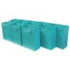 OccasionALL Teal Gift Bags with Handles, Teal Christmas Gift Bags, Medium Blue Gifting Party Supplies for Weddings, Birthdays, Holidays, Shopping, Party Favors, 7.5x9x3.5, 12 Pack view 1