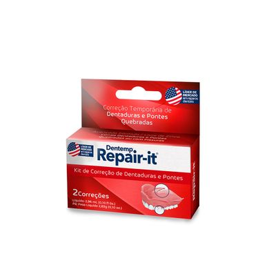 Dentemp Repair Kit - Repair-It Advanced Formula Denture Repair Kit - Denture Repair Kit Repairs Broken Dentures - Denture Repair to Mend Cracks & Replace Loose Teeth