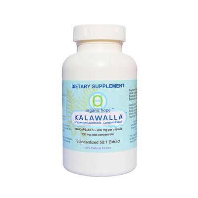 Kalawalla (Calaguala) with Polypodium Leucotomos for Immune System Support, Highest Potency 50:1 Extract 400mg. (120 Veggie Caps)