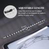 RainSo Elegant Womens Stainless Steel Magnetic Bracelets 3500 Gauss with Gift Box Adjustable view 3