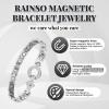 RainSo Elegant Womens Stainless Steel Magnetic Bracelets 3500 Gauss with Gift Box Adjustable view 4