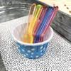 Mini Taster Spoons - Clear Plastic - Blue, Pink, Green, Yellow, Orange - 150 Pack by Outside the Box Papers view 2