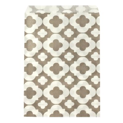 allydrew Clover Party Favor Gift Bags (25 Pieces), Gray