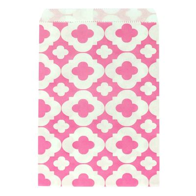 allydrew Clover Party Favor Gift Bags (25 Pieces), Hot Pink
