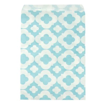 allydrew Clover Party Favor Gift Bags (25 Pieces), Light Blue