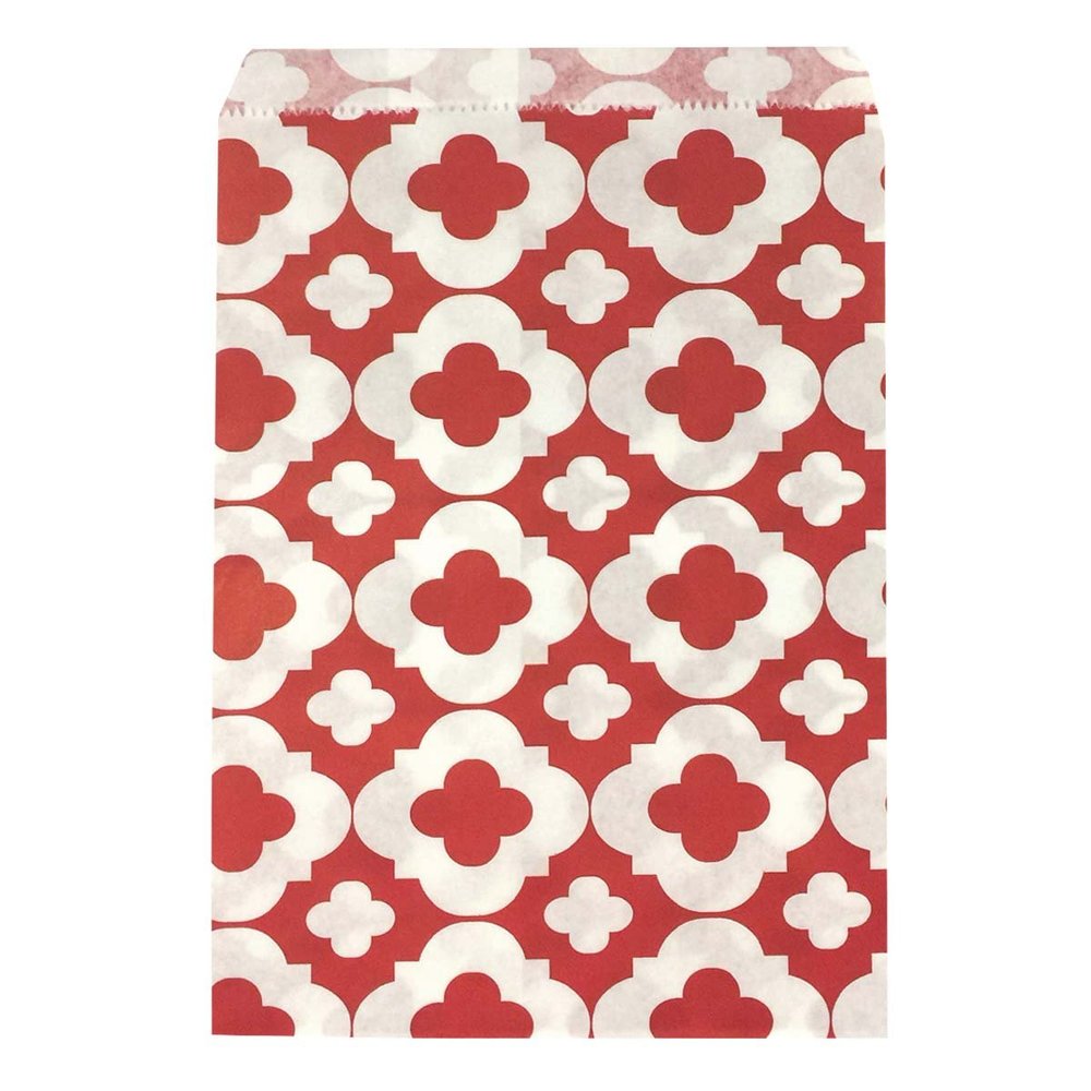 allydrew Clover Party Favor Gift Bags (25 Pieces), Red