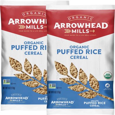 Arrowhead Mills Puffed Rice Cereal, 6 oz Bag (Pack of 2)