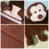 HomeTop Premium Classic Rubber Hot or Cold Water Bottle with Cute Stuffed Monkey Cover (2 Liters, Brown Monkey) view 4