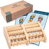 TheraFlow Foot Massager for Plantar Fasciitis Relief - Mom Gifts for Women & Gifts for Dad, Wooden Foot Roller Massager with Deep Tissue & Reflexology Nubs (Includes Reflexology Chart) view 1
