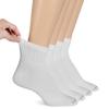 Dr. Scholl's Men's 4 Pack Diabetic and Circulatory Non Binding Ankle Socks, White, Shoe Size: 13-15 view 1