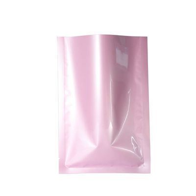 100PCS Glossy Light Pink Metallic Mylar Foil Open Top Sample Bags 6x9cm (2.3x3.5")