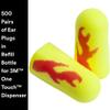 3M Ear Plugs, 500 Pair/Refill Bottle for One Touch Dispenser, E-A-Rsoft Yellow Neon Blasts 391-1010, Uncorded, Disposable, NRR 33, Drilling, Grinding, Machining, Sawing, Sanding, Welding view 2