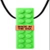 ARK Brick Stick, Chew Necklaces for Sensory Kids and Adults, Oral and Hand Fidget for Autism, ADHD, SPD, Anxiety, Medical-Grade Textured Chew Necklace, XT, Medium Firm, Lime Green view 1