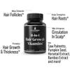 11-in-1 Vegan Hair Growth Vitamins for Thinning & Brittle Hair  Advanced Vitamin Complex with 5000mcg Biotin, Pumpkin Seed, Zinc. Supports Thicker, Healthier-Looking Scalp for Women & Men view 2