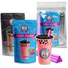 Premium STRAWBERRY CREAM Boba Tea Kit Includes Tea Powder, Real Tapioca Pearls & Straws By Buddha Bubbles Boba view 1