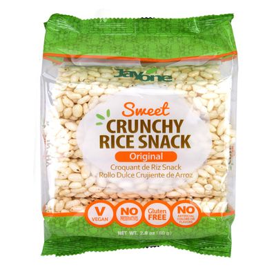Jayone Sweet Crunchy Rice Snack, Original, No Preservatives, Gluten Free, 2.8 Ounces (Pack of 6)