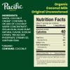 Pacific Foods Organic Unsweetened Coconut Milk, Plant Based Milk, 32 oz Carton view 2