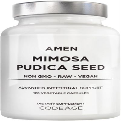 Amen Organic Mimosa Pudica Seeds Capsules, 2 Month Supply, Vegan Mimosa Pudica Seed Plant Supplement - Mimosine Sensitive Plant Pills - Fat Soluble Dietary Supplement - Non-GMO & Vegan - 120 Capsules