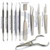 10Pcs Dental Orthodontic Instruments Kit Band Placement Seater Positioner Separating Ligature Tucker Bracket Removing Forceps view 1