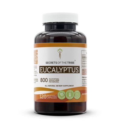 Secrets of the Tribe Eucalyptus 120 Capsules, 800 mg, Eucalyptus (Eucalyptus Globulus) Dried Leaf (120 Capsules)