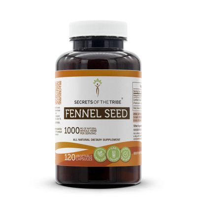 Secrets of the Tribe Fennel Seed 120 Capsules, 1000 mg, Fennel Seed (Foeniculum vulgare) Dried Seed (120 Capsules)