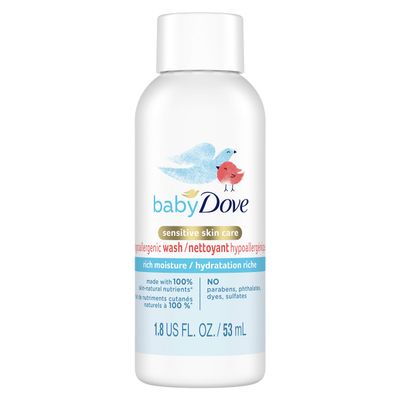 Baby Dove Body Wash Rich Moisture Hypoallergenic and pH neutral Baby Wash 1.8 oz 48 Pieces
