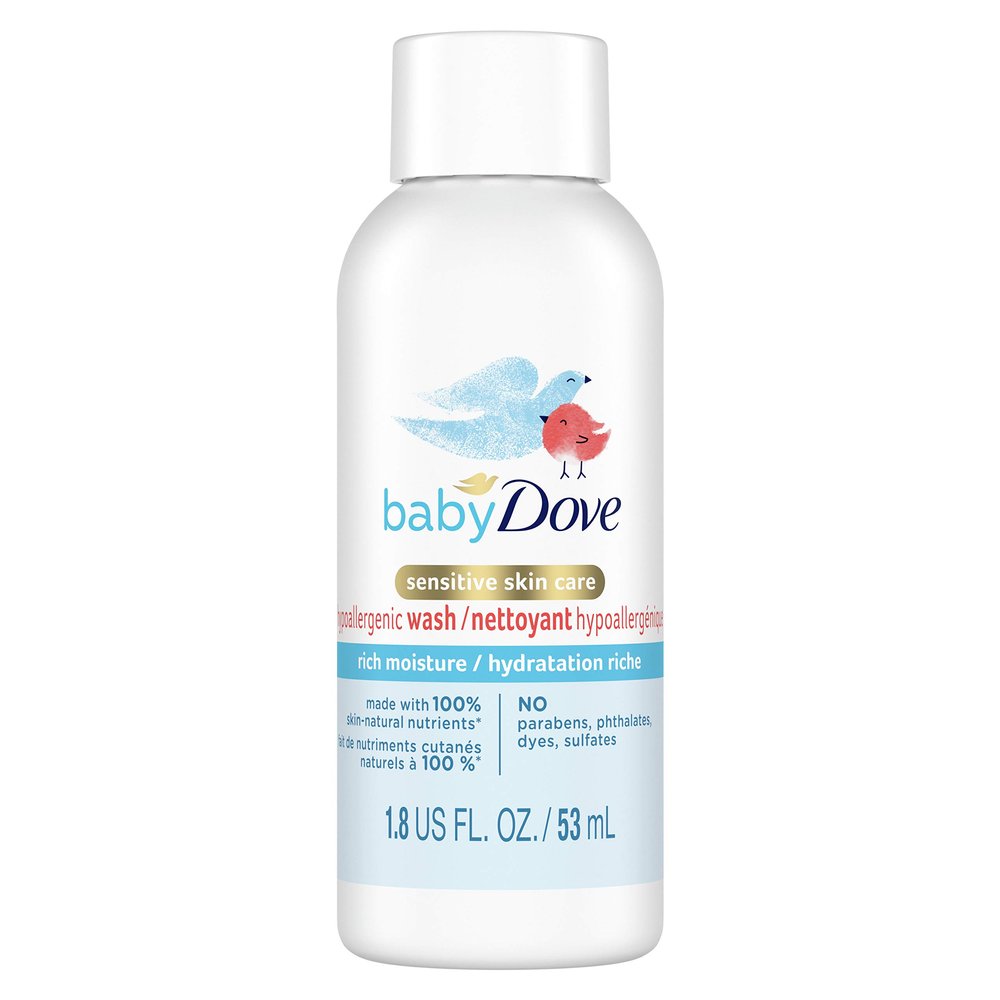 Baby Dove Body Wash Rich Moisture Hypoallergenic and pH neutral Baby Wash 1.8 oz 48 Pieces