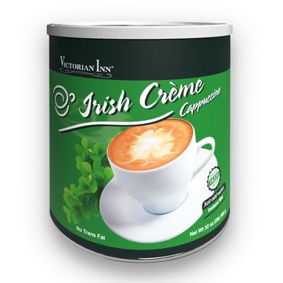 Victorian Inn Instant Cappuccino - Irish Crme Flavor - Smooth & Flavorful Coffee Mix - Perfect Hot, Cold, or Blended - Ideal as Coffee Creamer - 2 Pound (Pack of 1)