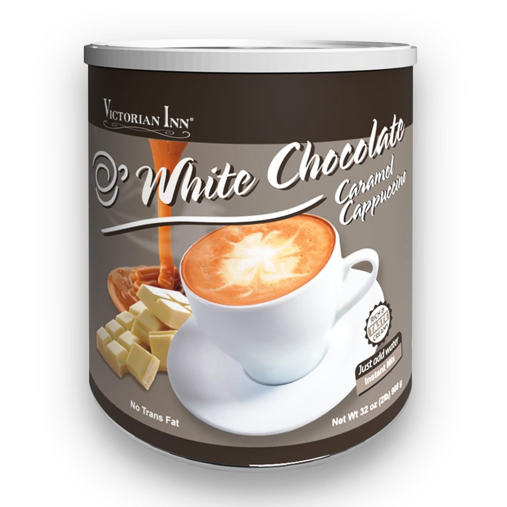 Victorian Inn Instant Cappuccino - White Chocolate Caramel - Creamy & Delightful Coffee Mix - Great Hot, Cold, or Blended - Great as a Coffee Creamer - 2 Pound (Pack of 1)