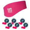 Earvolution Ear Band-It Ultra Swimming Headband & Floating Putty Buddies Silicone Ear Plugs Bundle, Doctor-Invented Waterproof System for Ear Tubes & Swimmer's Ear Prevention - Hot Pink - Large view 1