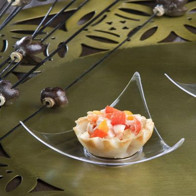 100 Clear Plastic Mini Triangle Dessert Plates 100 Shooting Star Mini Appetizer Plates Small Cocktail Party Plates Sushi pie Tasting Plates Sample Plates 