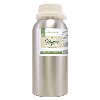 16 fl oz - Thyme Essential Oil - 100% Essential Oil - Aluminum Bottle - GreenHealth