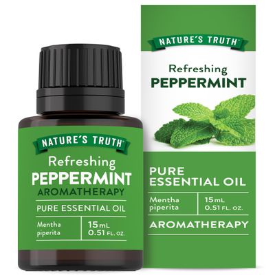 Nature's Truth Peppermint Essential Oil | 15 mL | for Diffusers and Aromatherapy | Plant Based, Non-GMO & Gluten Free