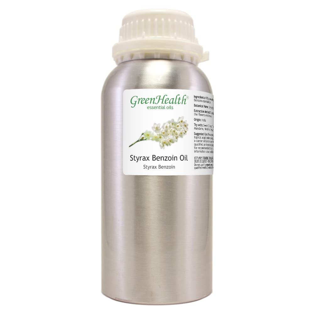 16 fl oz - Styrax Benzoin Oil (100% Pure & Uncut), Aluminum Bottle - GreenHealth