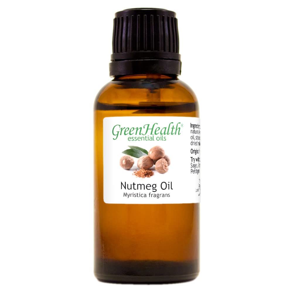 1fl oz - Nutmeg Essential Oil (100% Pure & Uncut) - GreenHealth