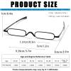 Viseng Slim Mini Metal Reading Glasses Compact Lightweight Portable Readers with Glasses Case for Reading Case,Black+Gray+2.0 view 2