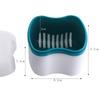 faruijie Denture Bath Case with Basket Denture Bath Cleaning Box Container Soaking Cup Cleaner Retainer Case Holder for Dentures for False Teeth view 2