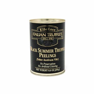Elle Esse Authentic Italian Black Summer Truffle Slices "Peelings"  Perfect for Pasta, Pizza & Meats, 8.8 oz (250g)