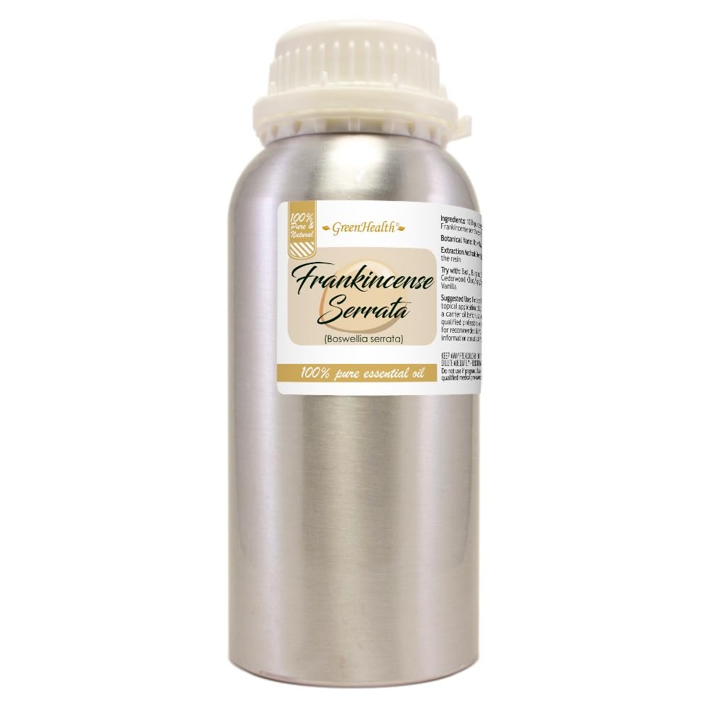 16 fl oz - Frankincense Essential Oil (100% Pure & Uncut), Aluminum Bottle - GreenHealth