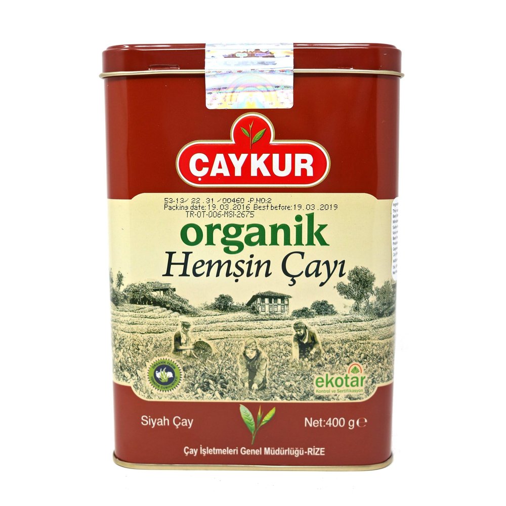 AYKUR Organic Hemsin Black Tea, Premium Certified Turkish Loose Leaf Tea, Natural, Additive-Free, Grown in the Hemsin Organic Farming Basin, can 400gr / 14.1 oz